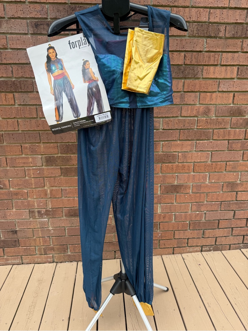Forplay Wishful Thinking Genie Costume Medium Large Pants Top Wrist Cuffs EUC